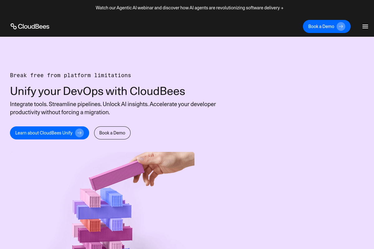 CloudBees - CI/CD Platform Enhancement - Website Screenshot