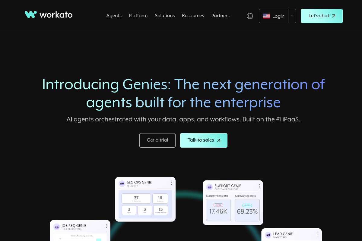 Workato - iPaaS Integration Platform - Website Screenshot